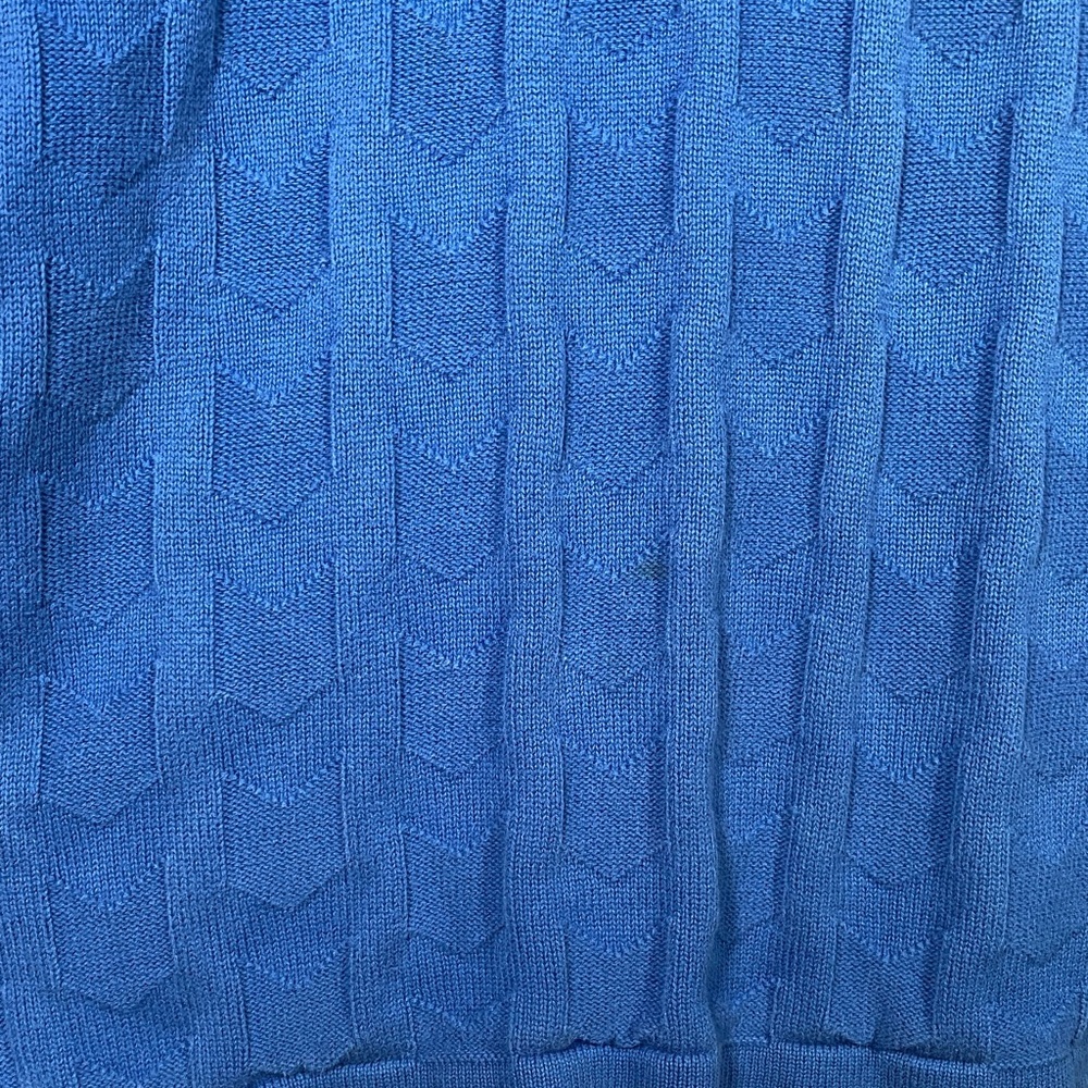 Michael Kors Textured Knit Sweater Blue Mens L Crewneck - Picture 4 of 8